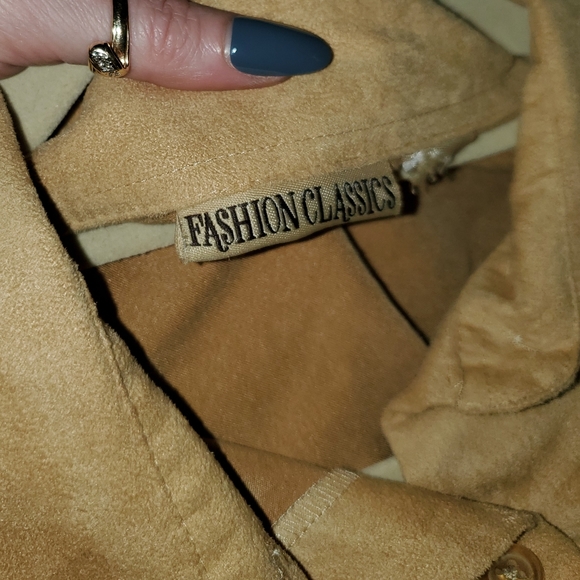 Suede Fashion classics button-up floral stitching - Picture 12 of 12